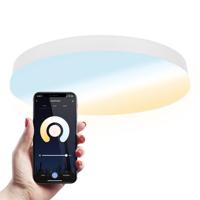 Lumi smart plafondlamp - 16 Watt 1500 lumen - Ø30cm - IP54 waterdicht - CCT 2700K-6500K - Wifi + Bluetooth - Google Home, Amazon Alexa en Siri - Wit - Badkamerlamp