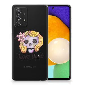 Silicone Back Case Samsung Galaxy A52 (5G/4G) Boho Skull