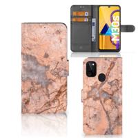 Samsung Galaxy M21 | M30s | Bookcase | Marmer Oranje
