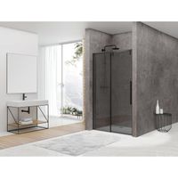 Van Rijn Products ST06 Softclose schuifdeur met 8mm rookglas 138x200cm inclusief greep zwart ST06300140ZWGR Van Rijn Products ST06 Softclose schuifdeur met 8mm rookglas 138x200cm inclusief greep zwart ST06300140ZWGR