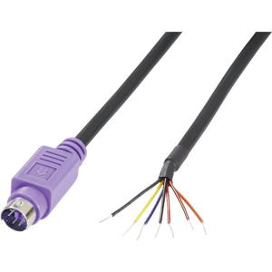 BKL Electronic 0204097 Miniatuur-DIN-connector Stekker, recht Aantal polen: 6 Violet 1 stuk(s)