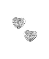 TFT Oorknoppen Hart Zirkonia Zilver Gerhodineerd Glanzend 5.5 mm x 6 mm