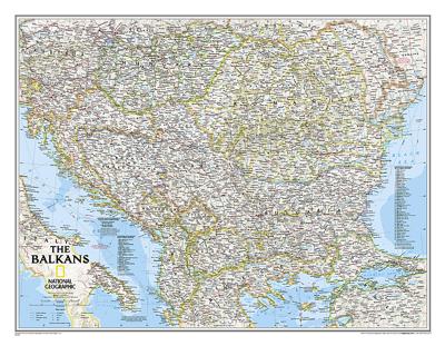 Wandkaart 20581 The Balkans - Balkan landen, 77 x 60 cm | National Geographic