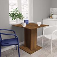 Eettafel 80x80x75 cm bewerkt hout bruin eikenkleur