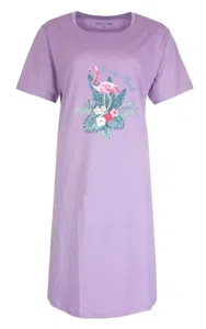 Temptation dames nachthemd korte mouw - Purple Flower