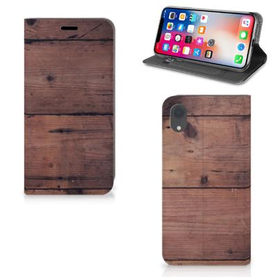 Apple iPhone Xr Book | Wallet Case | Old Wood