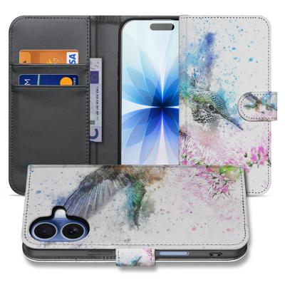 Apple iPhone 17 Portemonneehoes Vogel Print Met 3 Pasjes