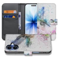 Apple iPhone 17 Portemonneehoes Vogel Print Met 3 Pasjes
