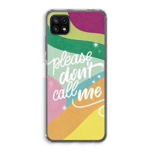 Don't call: Samsung Galaxy A22 5G Transparant Hoesje