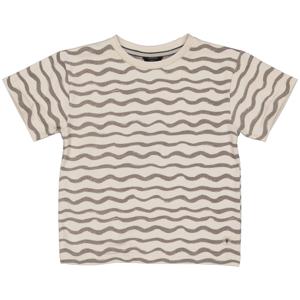 LEVV Little Jongens t-shirt - Malo - AOP grijs gestrept