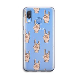 Rock: Samsung Galaxy A40 Transparant Hoesje