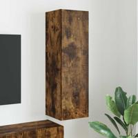 TV Wandkast Gerookt eiken 30 x 31 x 100 cm Bewerkt hout