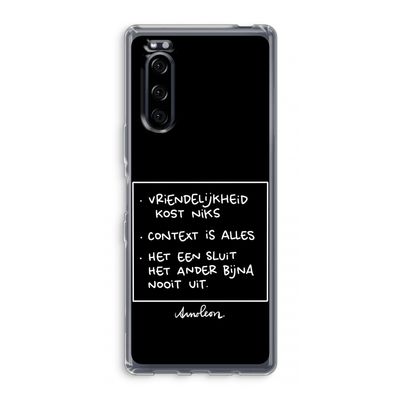 Mijn Motto's: Sony Xperia 5 Transparant Hoesje