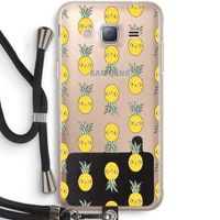 Ananas: Samsung Galaxy J3 (2016) Transparant Hoesje met koord