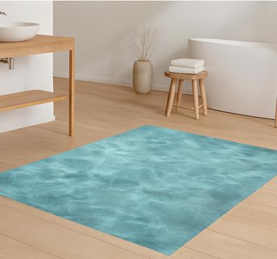 Watereffect ontwerp vinyl tapijt blauw