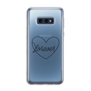 Forever heart black: Samsung Galaxy S10e Transparant Hoesje