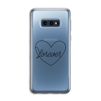 Forever heart black: Samsung Galaxy S10e Transparant Hoesje