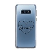 Forever heart black: Samsung Galaxy S10e Transparant Hoesje