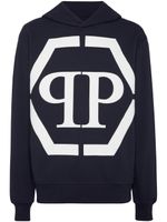 Philipp Plein hoodie à logo Hexagon - Bleu