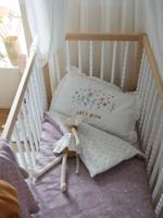 DOUCE PROVENCE Oeko-Tex® omkeerbaar dekbedovertrek voor baby's ecru / parma