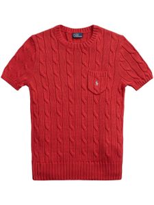 Polo Ralph Lauren haut en maille à logo Polo Pony brodé - Rouge