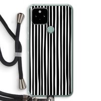 Stripes: Pixel 5 Transparant Hoesje met koord