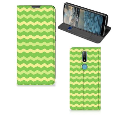 Nokia 2.4 | Hoesje met Magneet | Waves Green