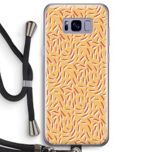 Camouflage: Samsung Galaxy S8 Transparant Hoesje met koord