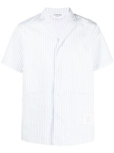 Thom Browne chemise rayée à manches courtes - Bleu