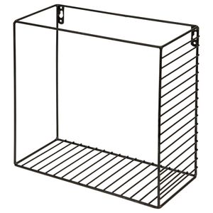 Duraline Wandopbergrek met ronde lijnen 26,5x26,5x12,5cm Zwart