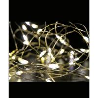 2x draadverlichting - zilver- 30 led lampjes - warm wit - batterij - 100 cm 2x draadverlichting - zilver- 30 led lampjes - warm wit - batterij - 100 cm