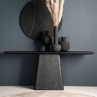 Eleonora Sidetable 'Aron' Mangohout, 180cm, kleur Zwart