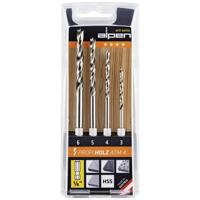 Alpen 603002100 Hout-spiraalboorset 4-delig 3 mm, 4 mm, 5 mm, 6 mm 1/4 (6.3 mm) 1 set(s) Alpen 603002100 Hout-spiraalboorset 4-delig 3 mm, 4 mm, 5 mm, 6 mm 1/4 (6.3 mm) 1 set(s)