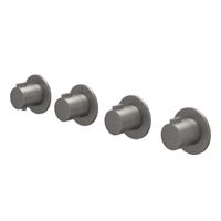 Afbouwdeel IVY Pact Inbouwthermostaat 3 Stopkranen Symmetry Met Ronde Rozetten Geborsteld Metal Black PVD IVY Afbouwdeel IVY Pact Inbouwthermostaat 3 Stopkranen Symmetry Met Ronde Rozetten Geborsteld Metal Black PVD IVY