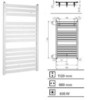 Plieger Designradiator Vale 1120 x 660 mm Mat Zwart