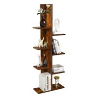Boekenkast in Boomvorm Staand Rek met 8 Planken Kantoorrek Vrijstaand Opbergrek Decoratieve Plank voor Boeken Fotolijsten Potplanten