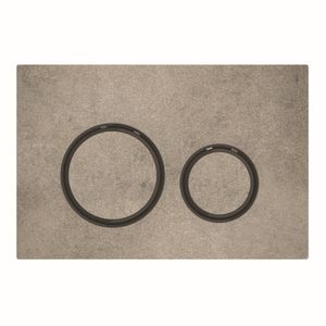 Bedieningsplaat Geberit Sigma 50 Round voor 2-toets Spoeling Zwart Chroom / Betonlook