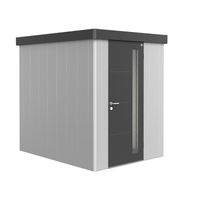 Metalen berging Neo - Enkele deur - Zilver/donkergrijs - 2A (180x236 cm)