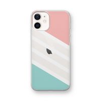 Strepen pastel: iPhone 12 mini Transparant Hoesje