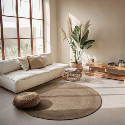 Jute Vloerkleed Geweven - Rond - Bruin maat: xcm - materiaal: Jute - Dekbed-Discounter.nl
