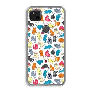 Kleurrijke katten: Google Pixel 4a Transparant Hoesje