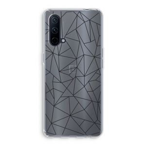 Geometrische lijnen zwart: OnePlus Nord CE 5G Transparant Hoesje
