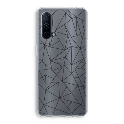 Geometrische lijnen zwart: OnePlus Nord CE 5G Transparant Hoesje