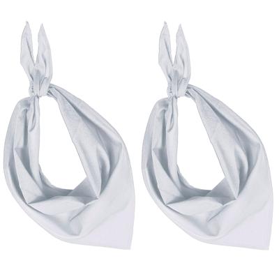 Bandana/hals zakdoek - 15x - wit - voor kind en volwassenen - polyester/katoen