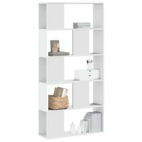 Boekenkast 5-laags 80,5x23,5x162,5 cm bewerkt hout wit - thumbnail