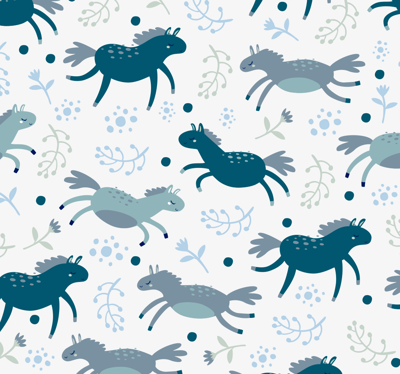 Dieren behang Behang met subtiele paarden