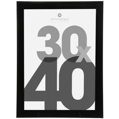 Atmosphera fotolijstje - zwart - kunststof/glas - 30 x 40 cm - staand en liggend