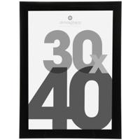 Atmosphera fotolijstje - zwart - kunststof/glas - 30 x 40 cm - staand en liggend