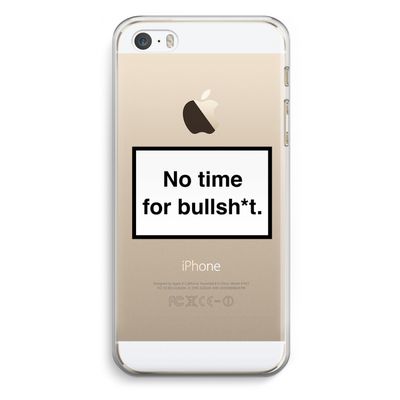 No time: iPhone 5 / 5S / SE Transparant Hoesje