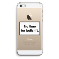 No time: iPhone 5 / 5S / SE Transparant Hoesje
